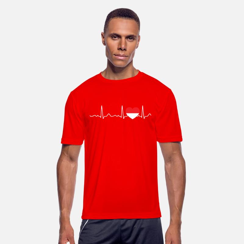 Indonesia - heartbeat, pulse, heart line, ecg