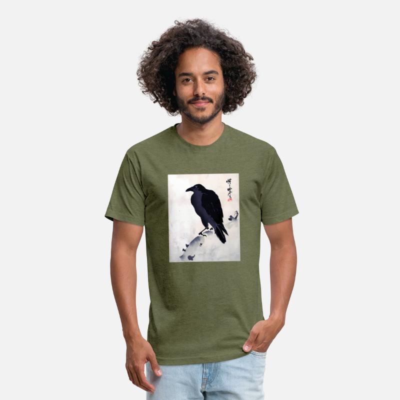 Japanese Japanese Woodblock Print Crow Kyosai