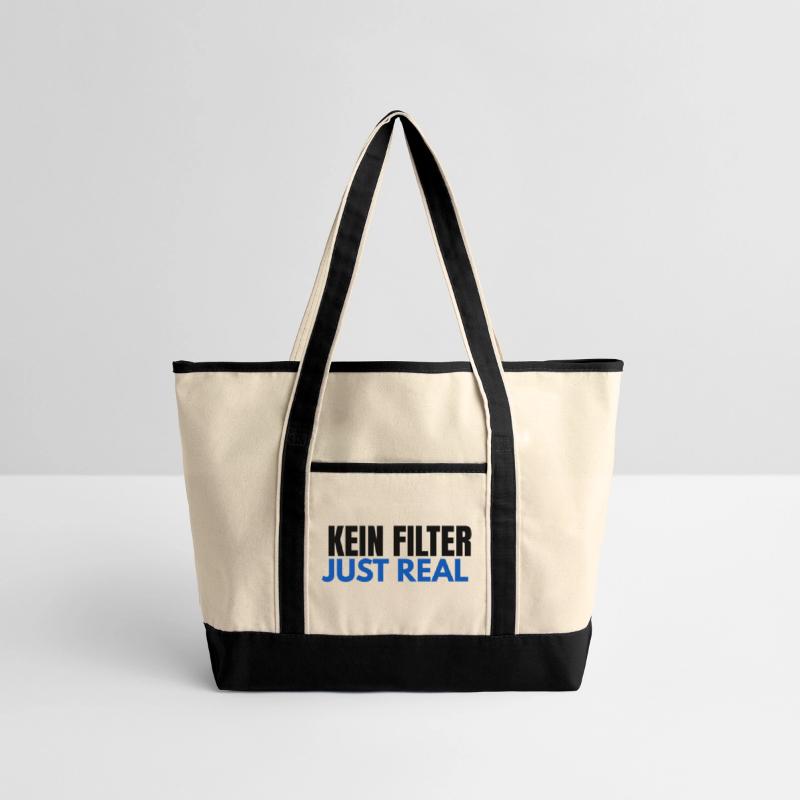 KEIN FILTER – JUST REAL | Bold German Slogan Tee
