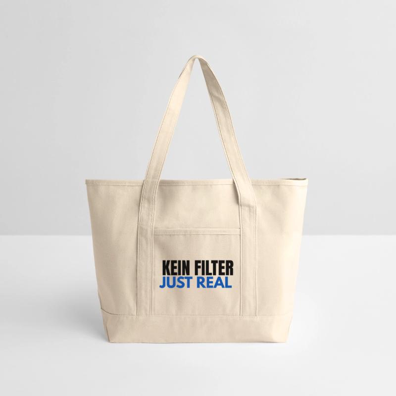 KEIN FILTER – JUST REAL | Bold German Slogan Tee