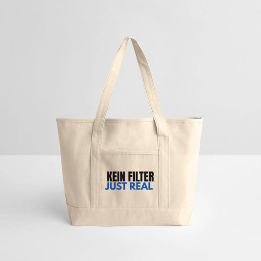KEIN FILTER – JUST REAL | Bold German Slogan Tee