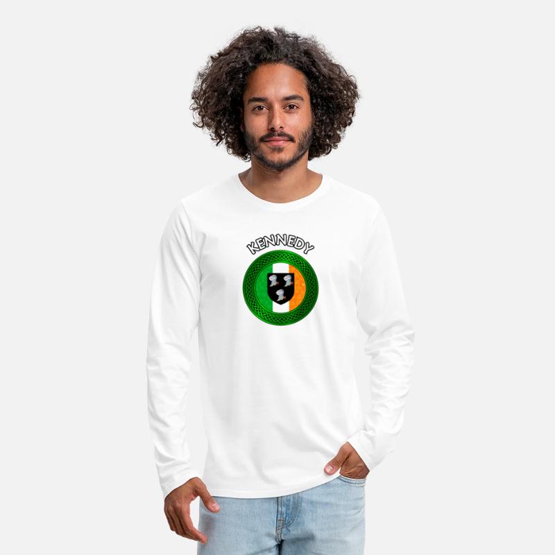 Kennedy Coat of Arms on Shamrock Irish Flag