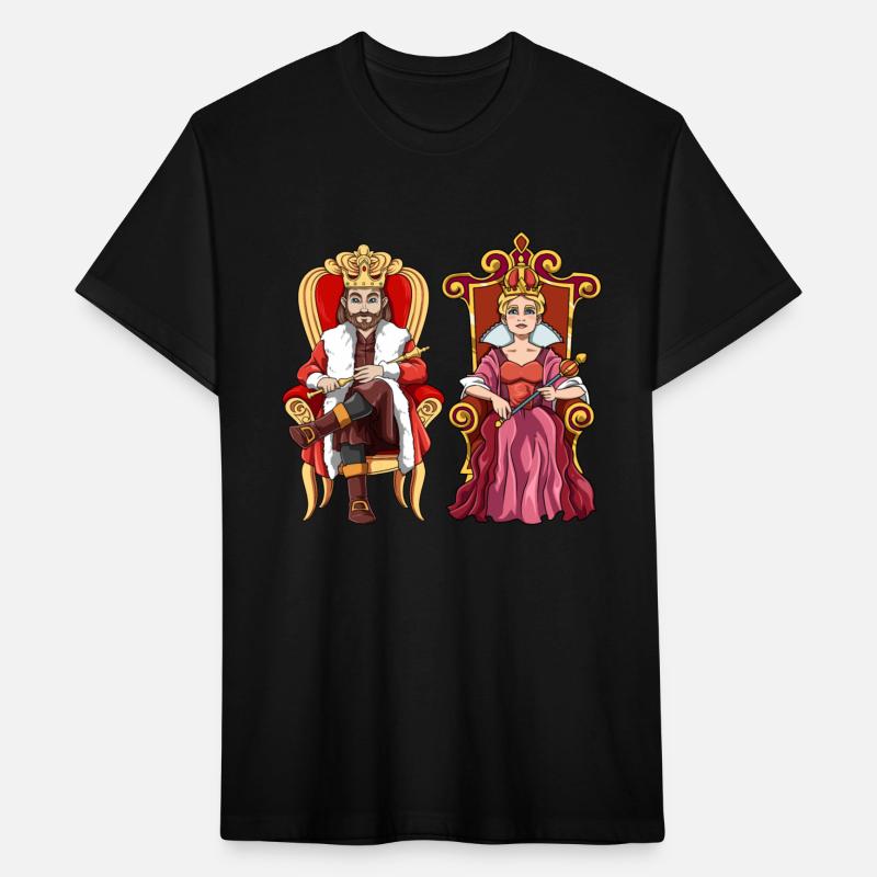 King Queen with Crown on the Throne