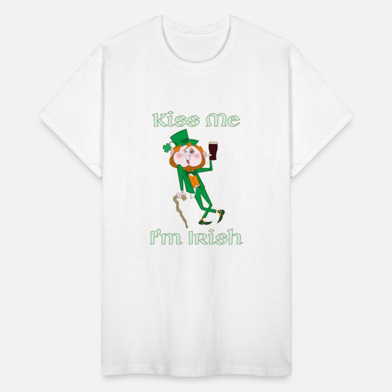 Kiss Me! I'm Irish! Quote With A Cute Leprechaun