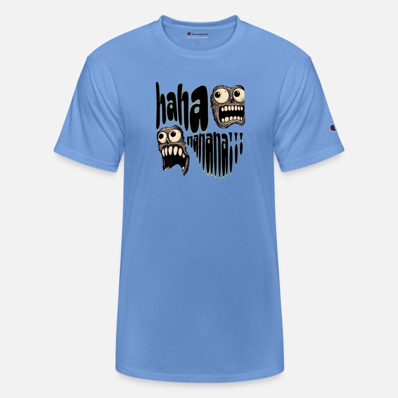 Laughing faces and supporting typography.