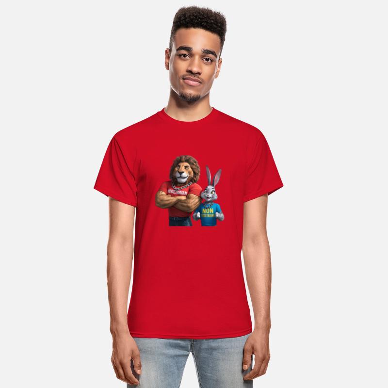 "Majestic Meets Playful: Lion Rabbit Design Unleas