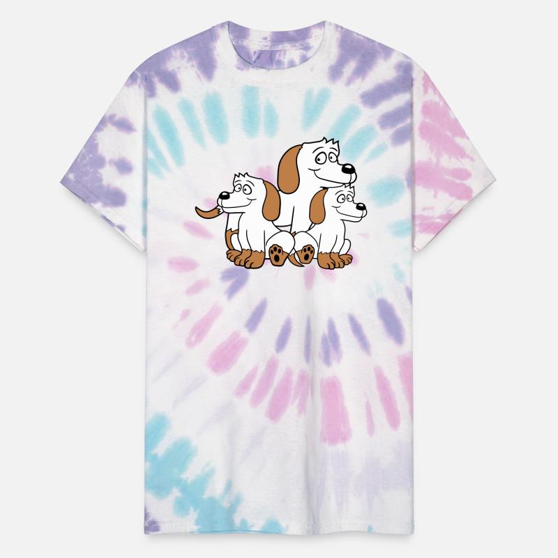 Three Dogs Family Child Mother Father Dad Mom Cute