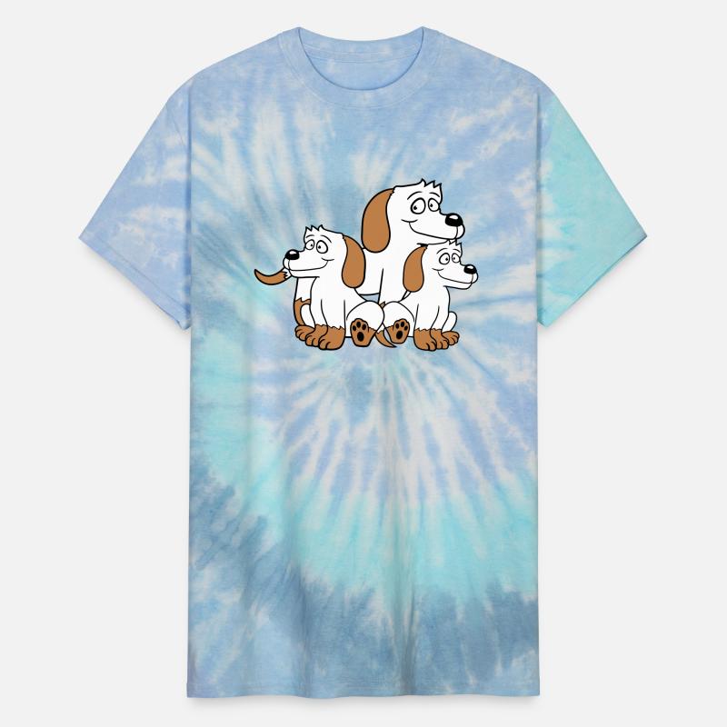 Three Dogs Family Child Mother Father Dad Mom Cute