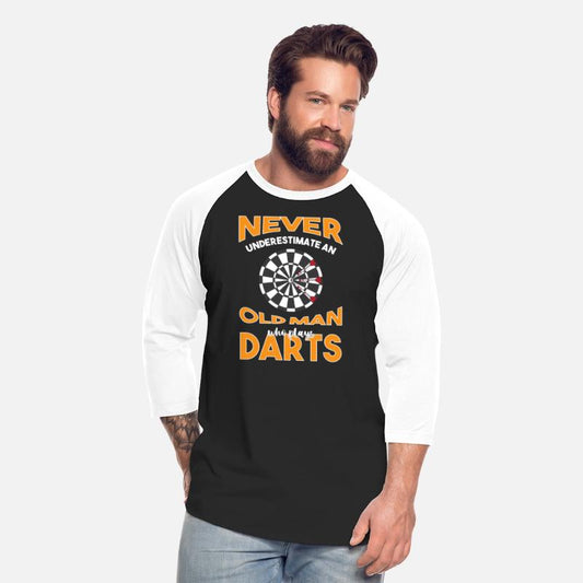 Throwing Sports Funny Old Man Playing Darts