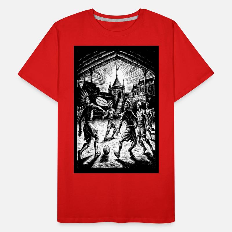 Timeless Kickoff,Medieval Football Illustration