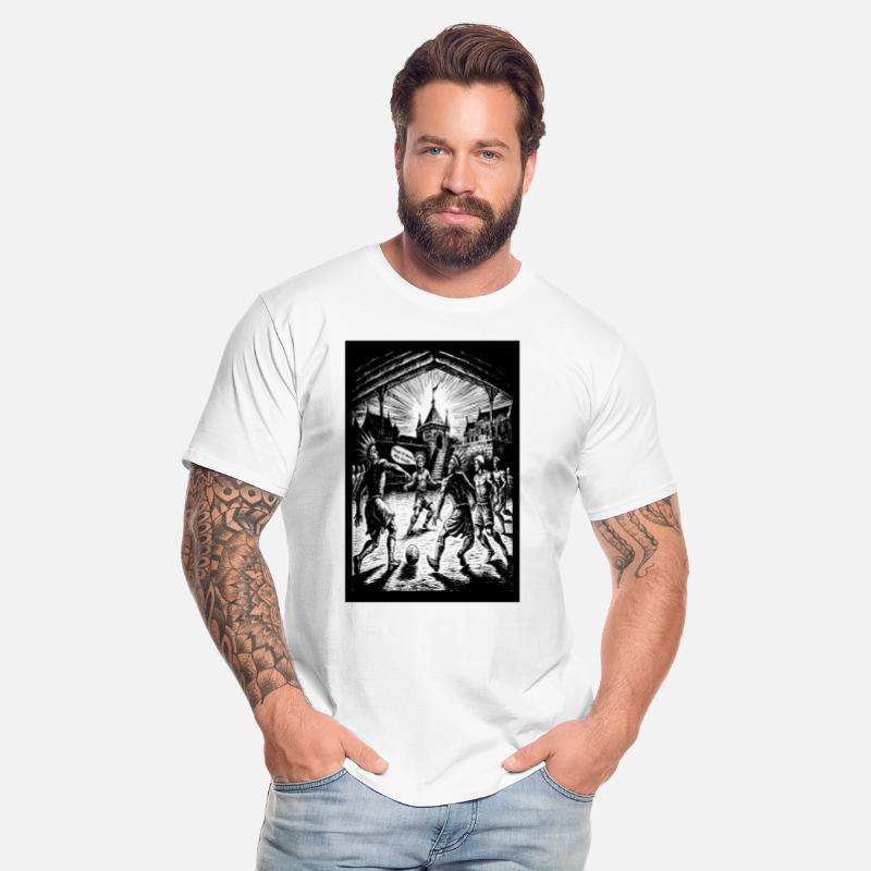 Timeless Kickoff,Medieval Football Illustration