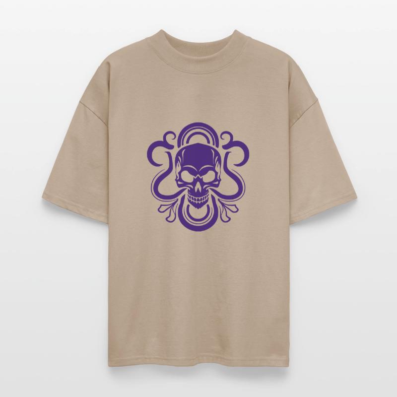 Twist Skull Design Vector Single Color