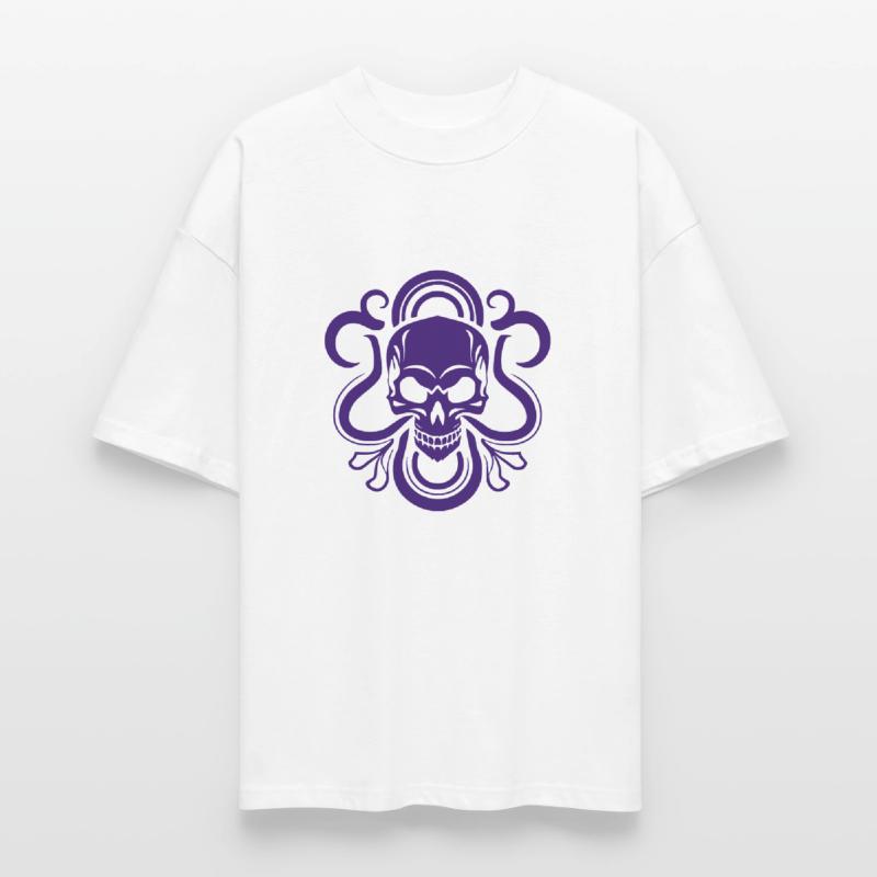 Twist Skull Design Vector Single Color