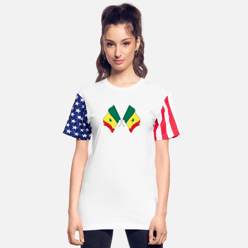 Two crossed flags Senegal