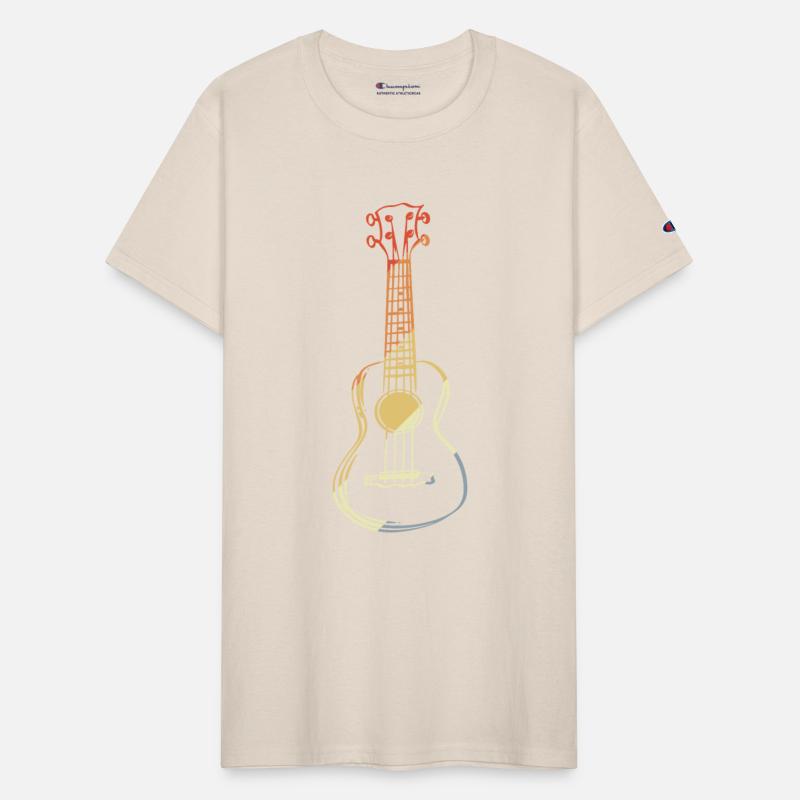 Ukulele Sketch Retro Style