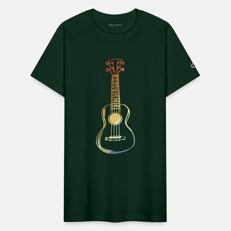 Ukulele Sketch Retro Style