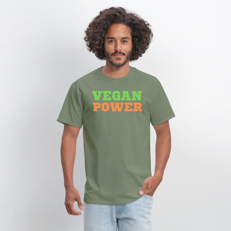 VEGAN POWER (Green & Orange letters)