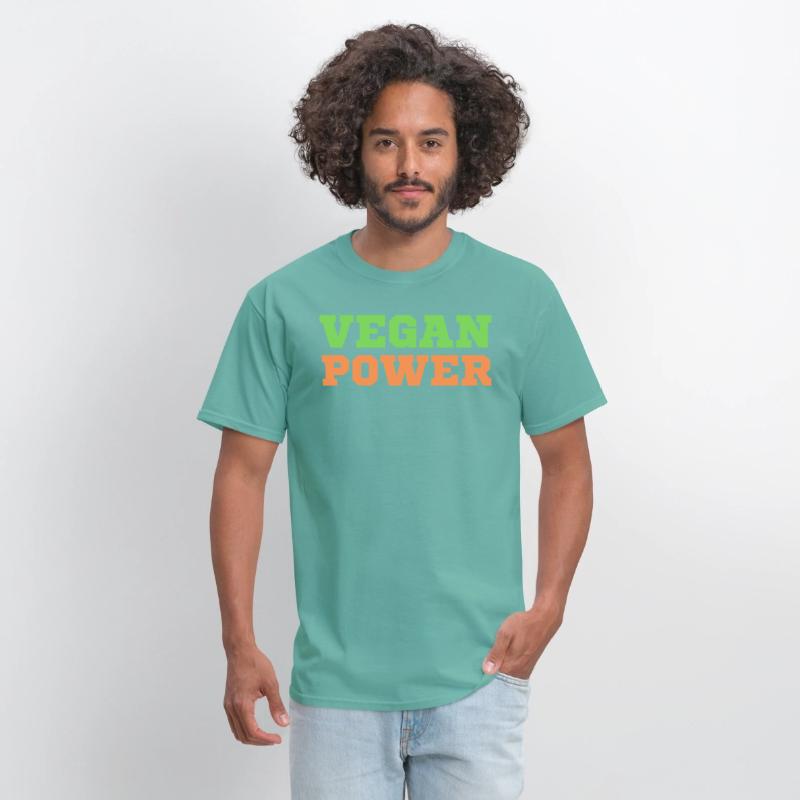 VEGAN POWER (Green & Orange letters)