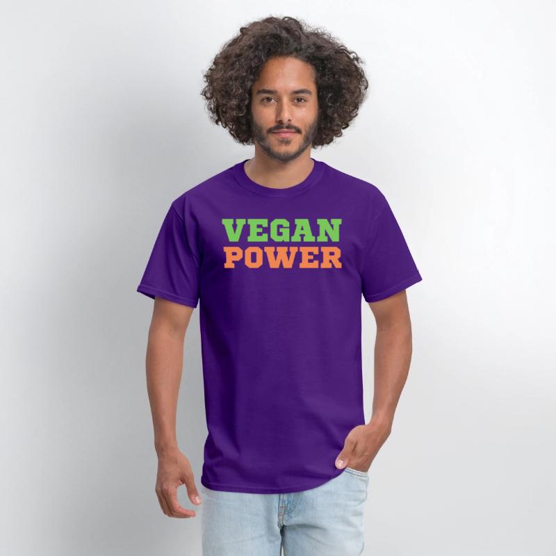 VEGAN POWER (Green & Orange letters)