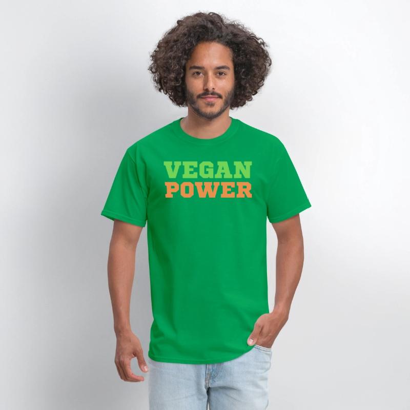 VEGAN POWER (Green & Orange letters)