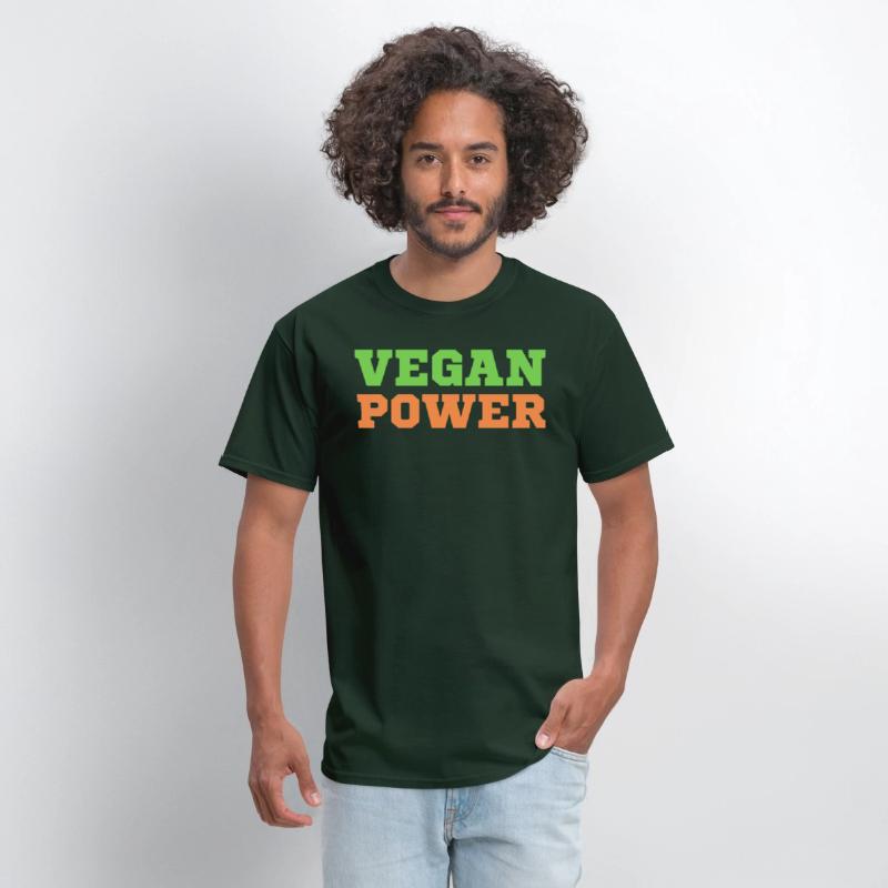 VEGAN POWER (Green & Orange letters)