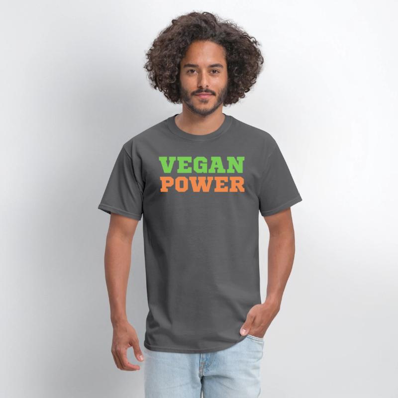 VEGAN POWER (Green & Orange letters)