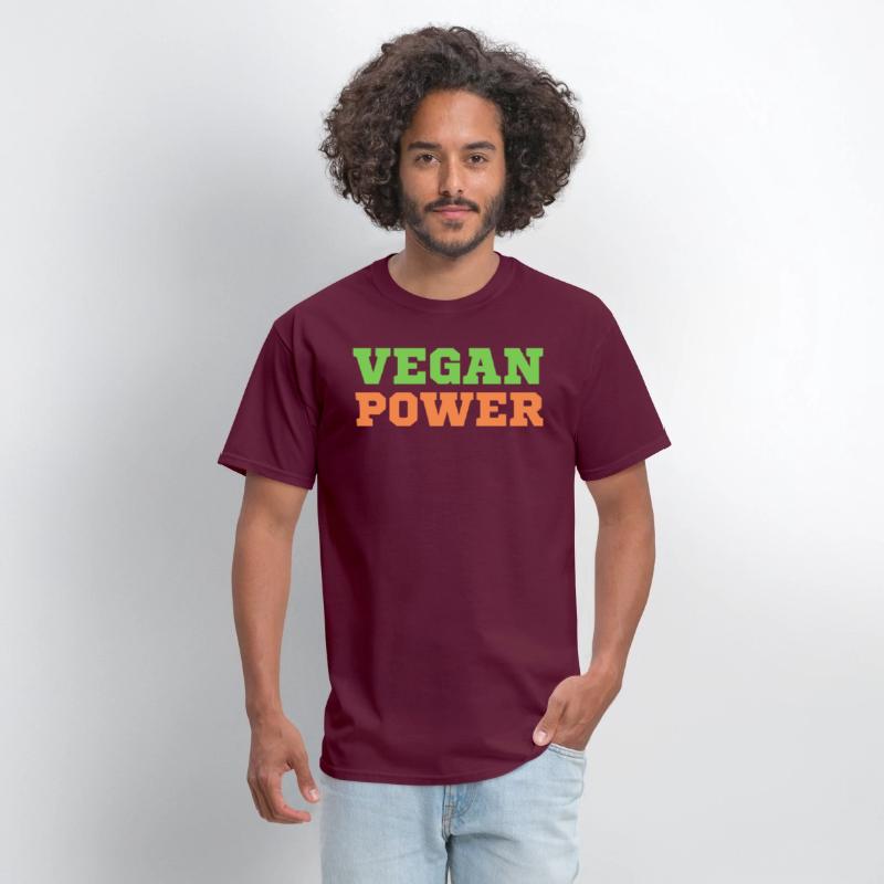VEGAN POWER (Green & Orange letters)