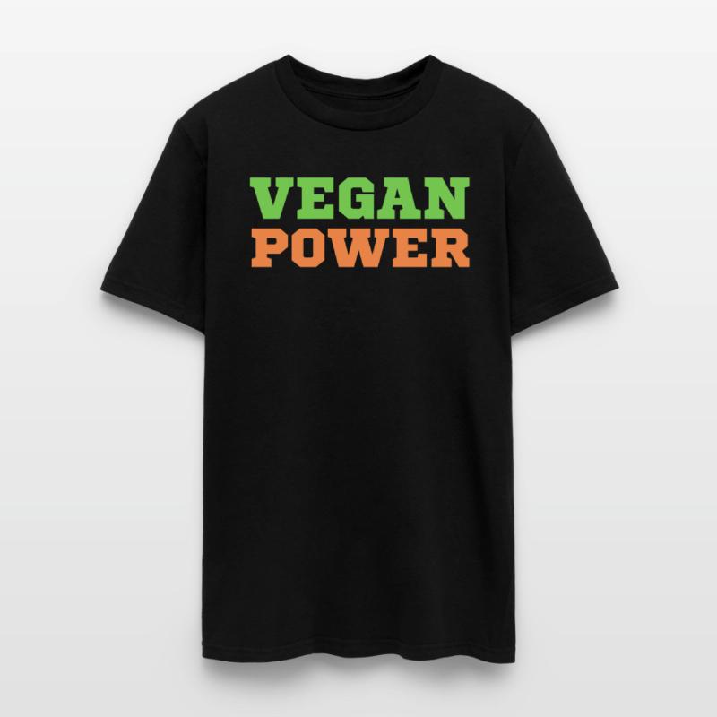 VEGAN POWER (Green & Orange letters)