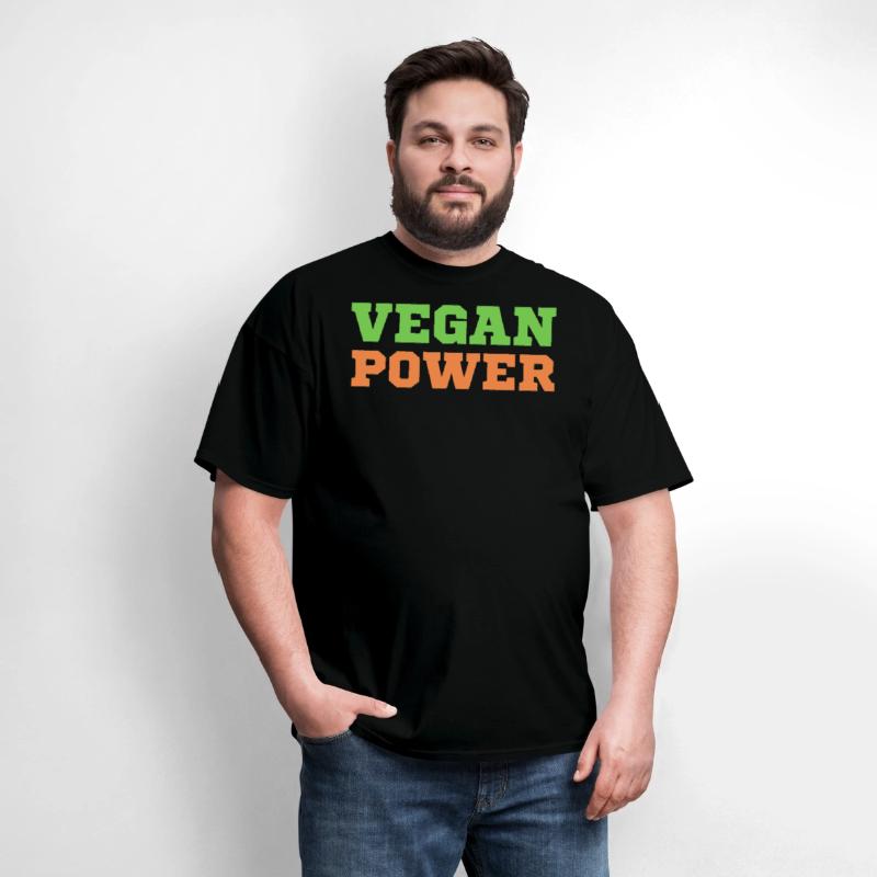 VEGAN POWER (Green & Orange letters)