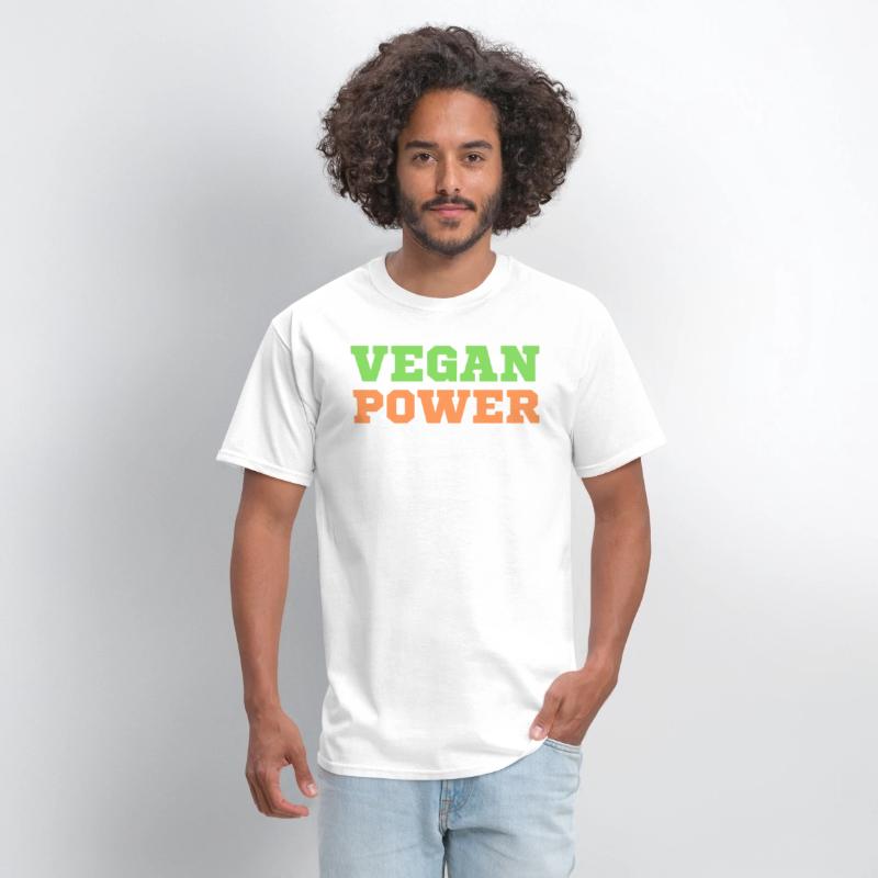 VEGAN POWER (Green & Orange letters)