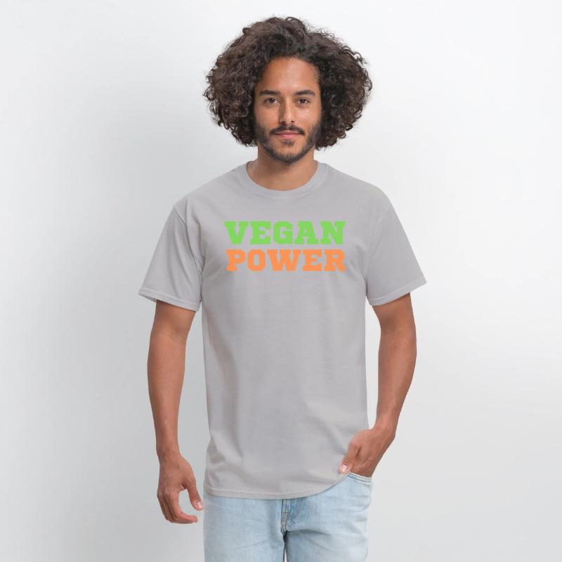VEGAN POWER (Green & Orange letters)