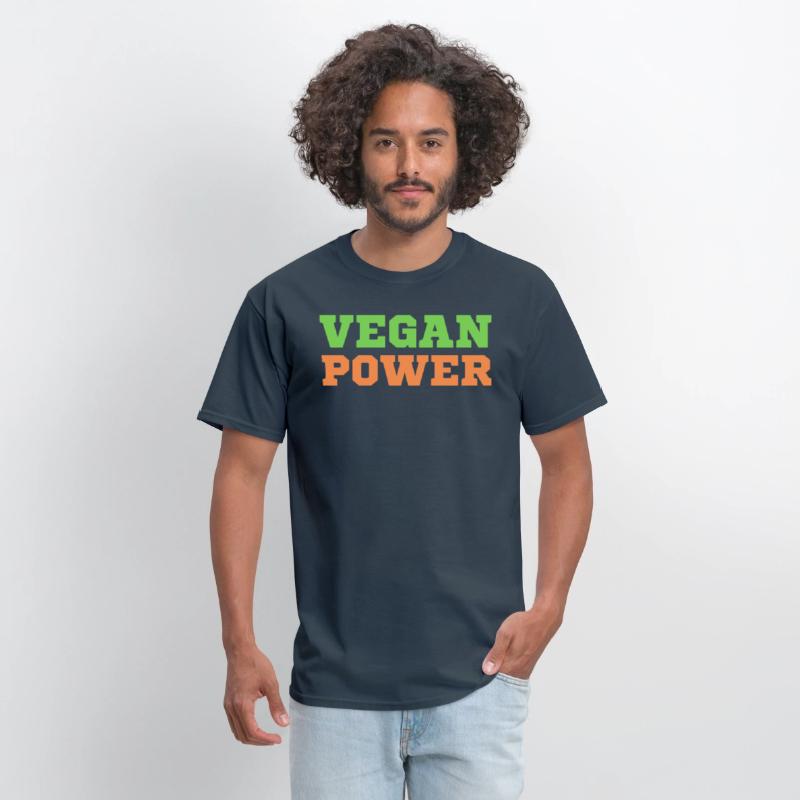 VEGAN POWER (Green & Orange letters)