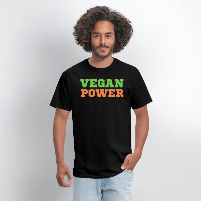 VEGAN POWER (Green & Orange letters)