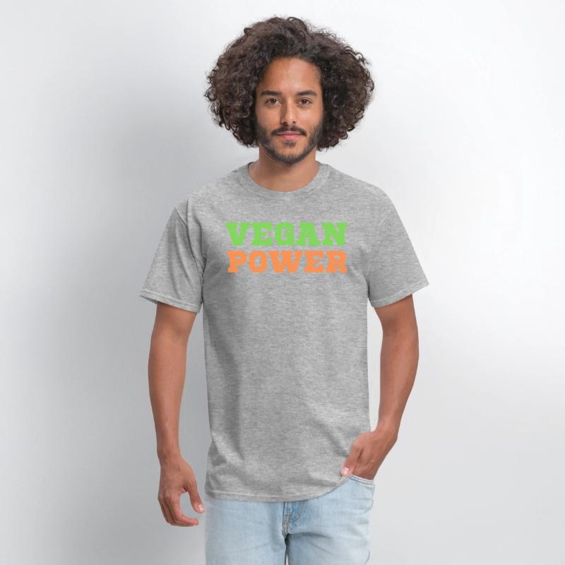 VEGAN POWER (Green & Orange letters)