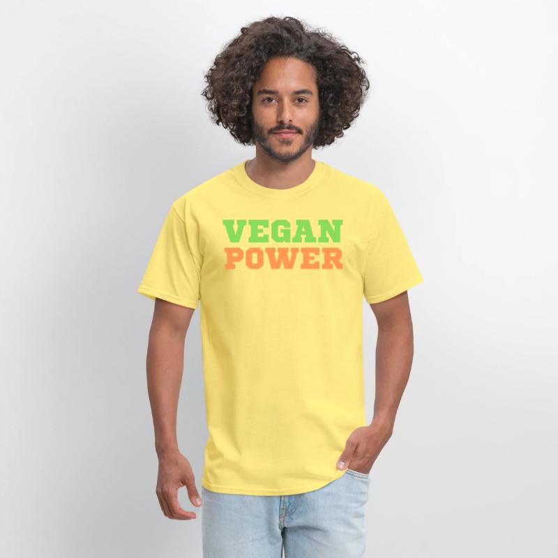 VEGAN POWER (Green & Orange letters)