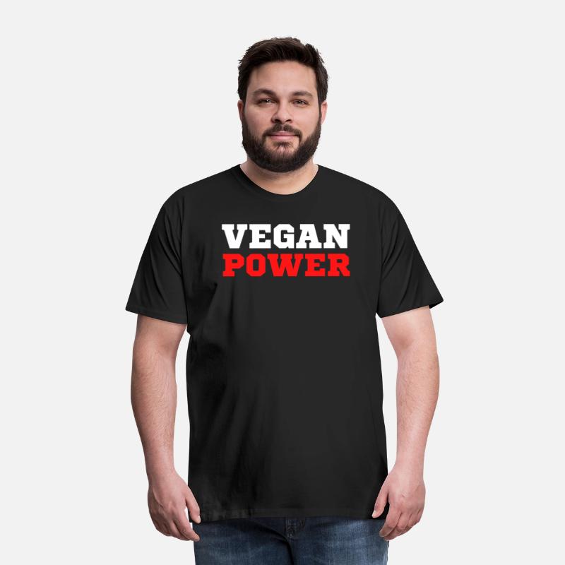 VEGAN POWER (White & Red letters)