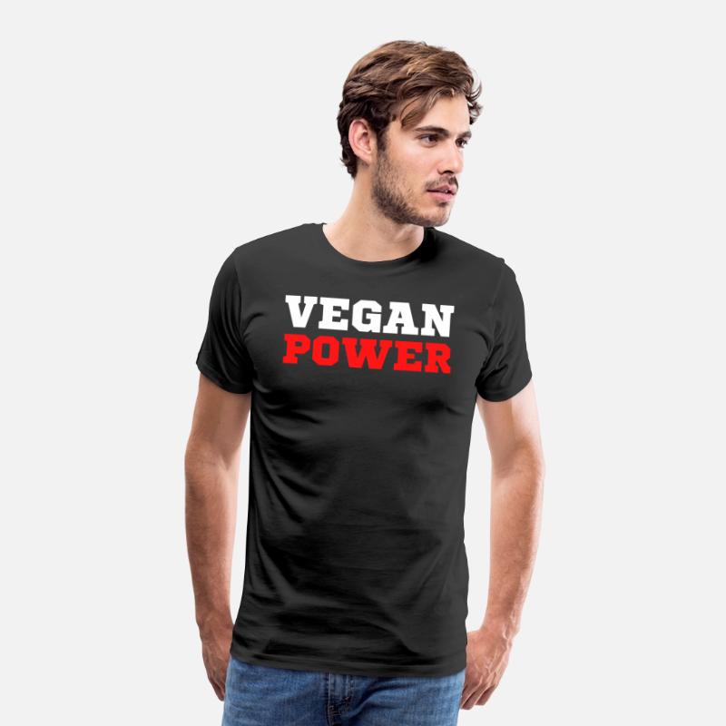 VEGAN POWER (White & Red letters)