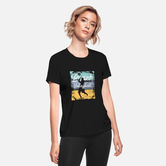 Vintage Beach Volleyball Player