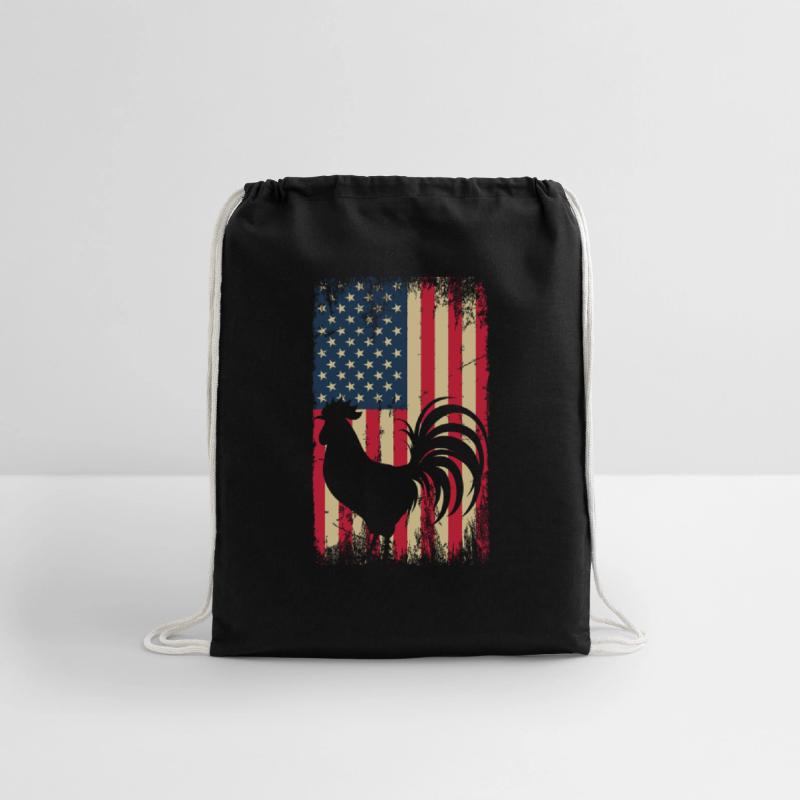 Vintage US Flag Cock Fight Gamefowl American