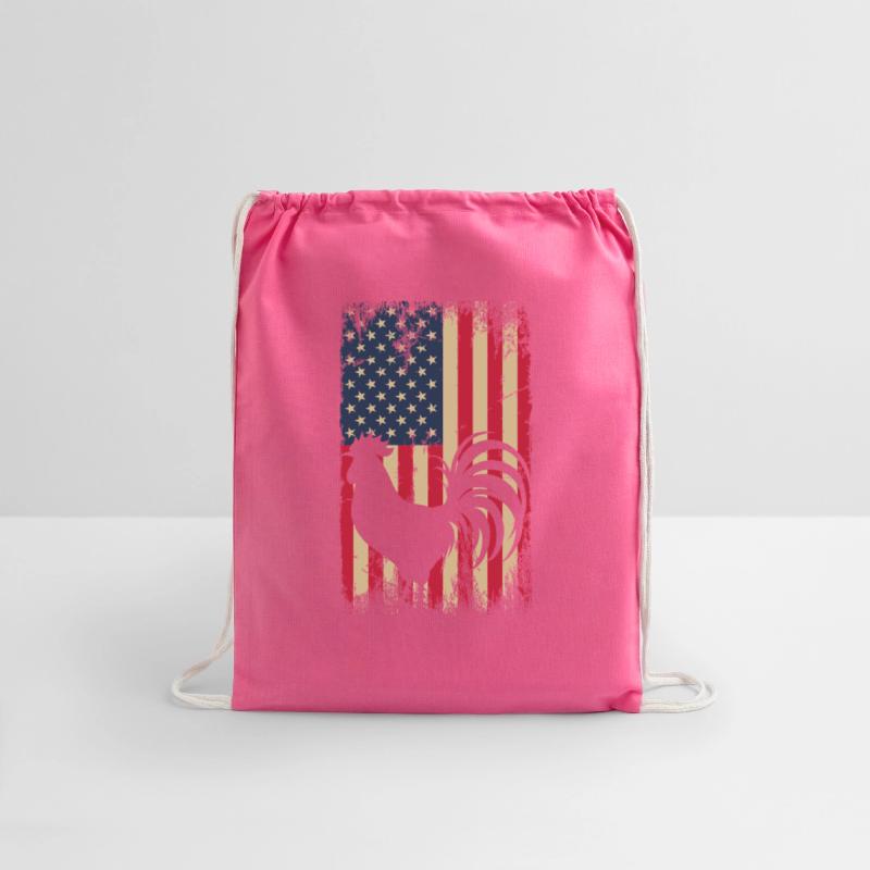 Vintage US Flag Cock Fight Gamefowl American