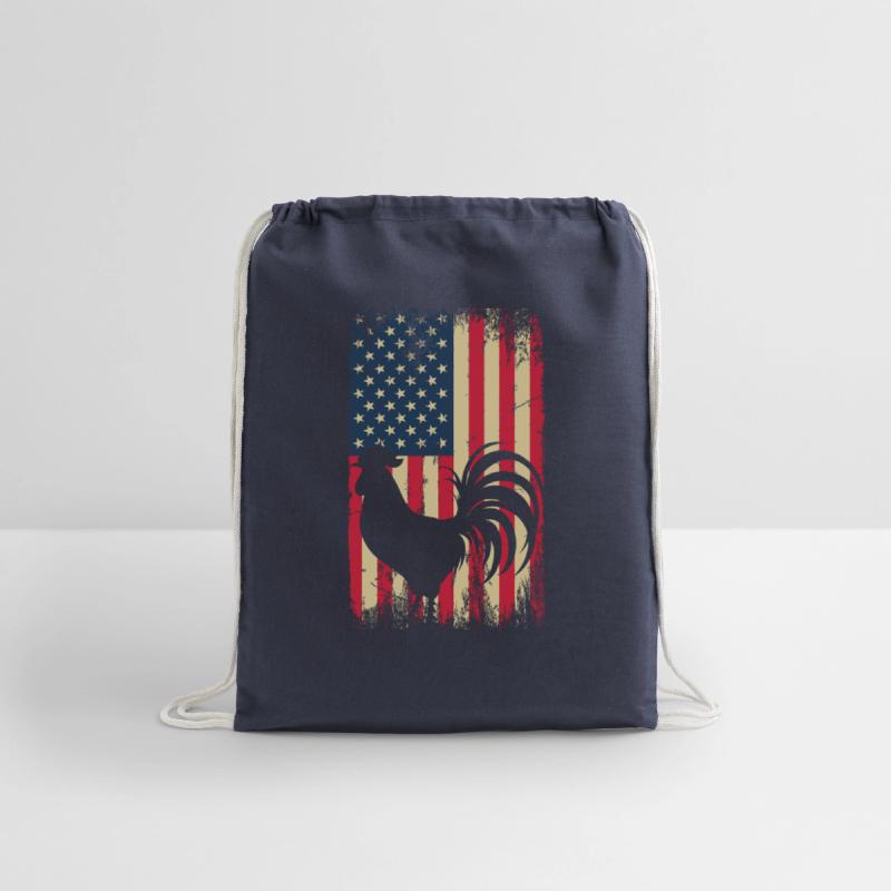 Vintage US Flag Cock Fight Gamefowl American