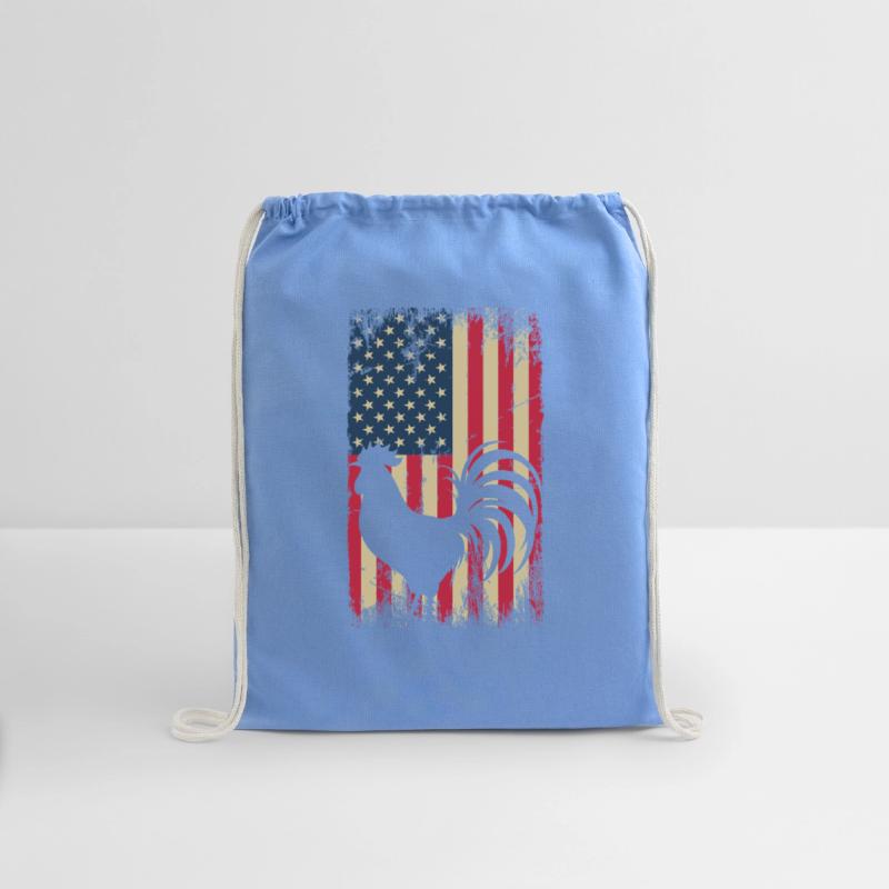 Vintage US Flag Cock Fight Gamefowl American