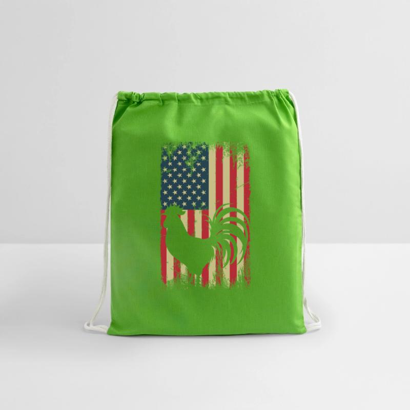 Vintage US Flag Cock Fight Gamefowl American