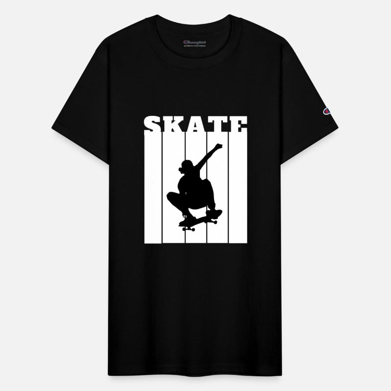 White Black Illustrated Skate