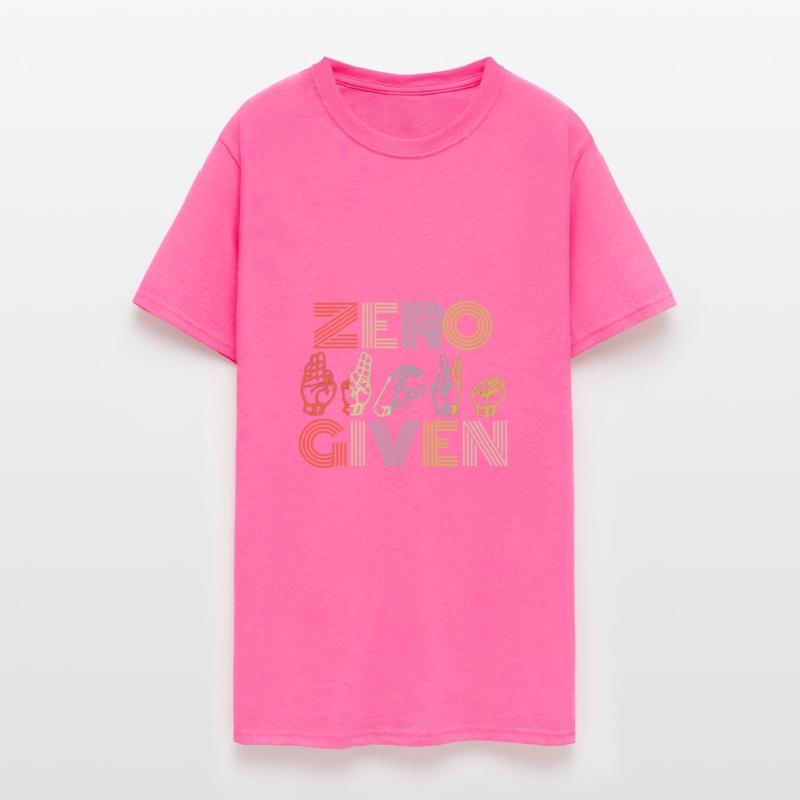 Zero Fucks Given Vintage Retro Sign Language