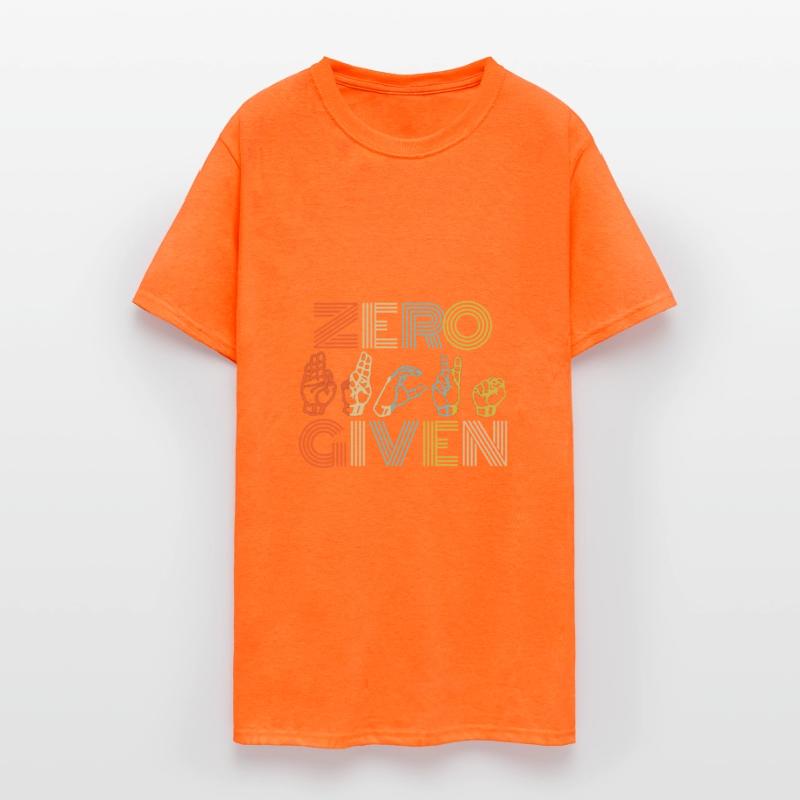 Zero Fucks Given Vintage Retro Sign Language