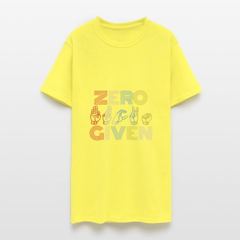 Zero Fucks Given Vintage Retro Sign Language