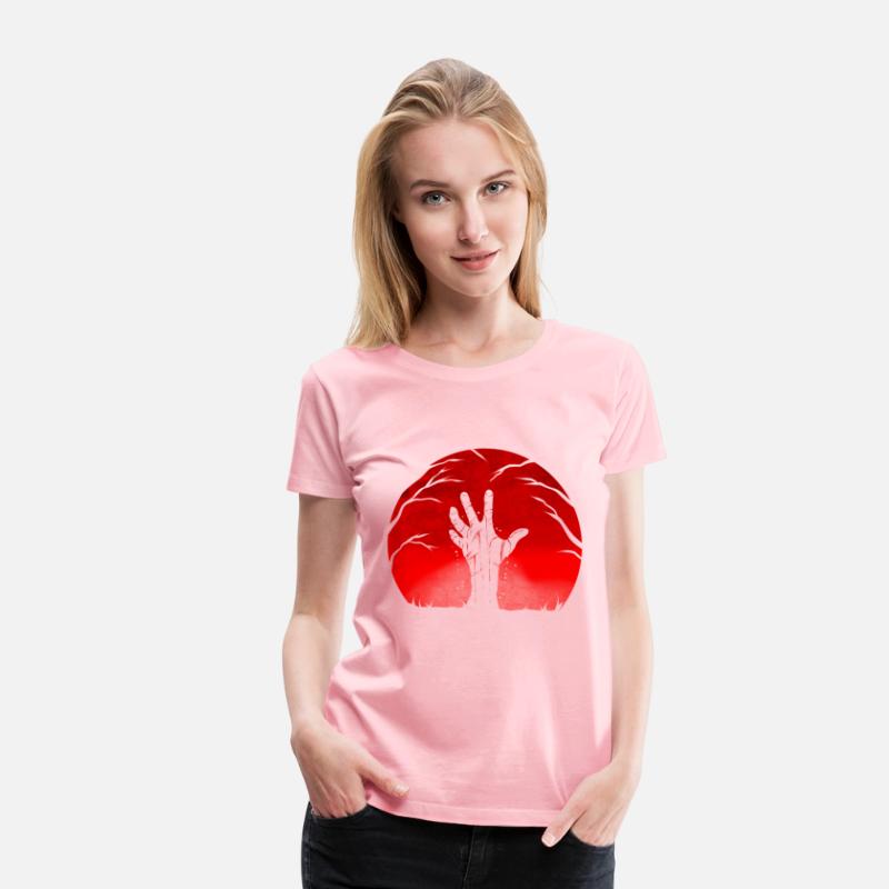 Zombie Hand Shadow Out Of Grave Red Moon Halloween